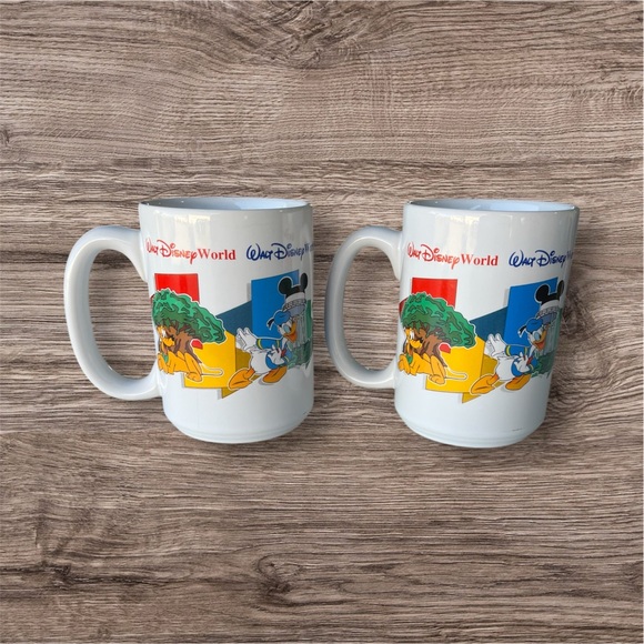 Vintage Walt Disney World Grandma and Grandpa Mugs Four Parks‎ One World - Picture 2 of 5